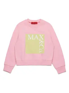 Толстовка с логотипом MAX&Co. Kids, розовый