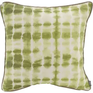 Декоративная подушка Badu Batik Midnight Outdoor с кантом, наволочка с наполнителем, 1 шт. H.O.C.K., Grün + gemustert