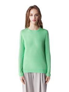 Женский базовый кашемировый свитер с круглым вырезом Gobi Cashmere, Green-green ash