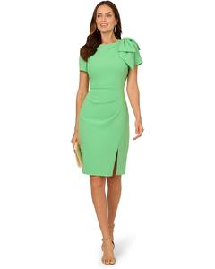 Платье Adrianna Papell Pleated Bow Midi Dress, цвет Wild Apple