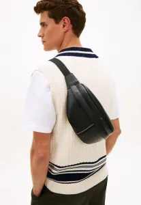 Поясная сумка с логотипом и текстурой гальки. Tommy Hilfiger, Black