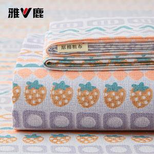 Yalu Простыня 230х240 см из грубого хлопка, цвет Strawberry Love, для любого сезона