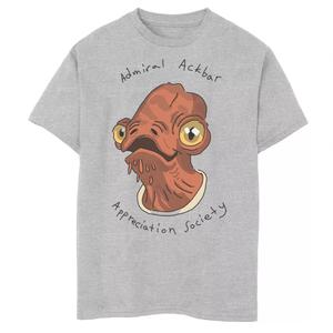 Футболка с рисунком Общества признательности Адмирала Акбара для мальчиков 8–20 лет Star Wars