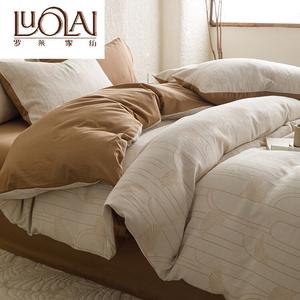 LUOLAI HOME Комплект постельного белья 4 предмета, простыня 180 см, пододеяльник 200x230 см