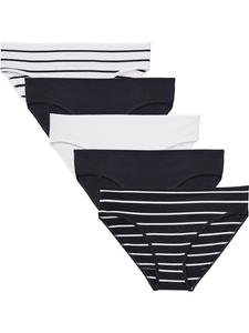 REDBEST Хлопковые, трикотажные трусы, комплект из 5 штук, черные