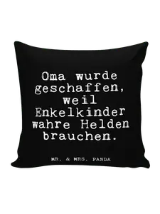 Подушка Mr. & Mrs. Panda, черный