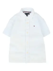 Полосатая рубашка с короткими рукавами Tommy Hilfiger Junior, белый