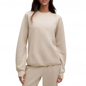 CrewneckLong Sleeve Waffle Knit Sweatshirt Women's Lululemon, белый