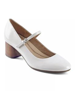 Женские туфли-лодочки Rumer Mary Jane на блочном каблуке Earth, белый