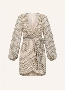 Мини-Платье с винтажным узором Claire Luise, бежевый