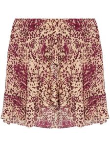 Мини-юбка с драпировкой ISABEL MARANT, нейтральный цвет