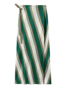 Юбка макси в диагональную полоску La DoubleJ, зеленый
