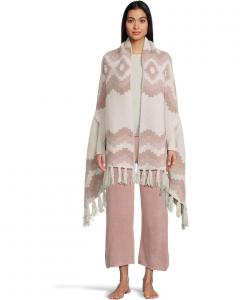 Унисекс шарф Barefoot Dreams Cozychic Mosaic Wrap, Faded Rose Multi