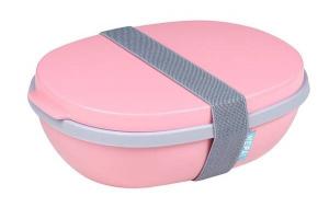 Ланч-бокс Mepal Duo Ellipse, 18x8x23 см цвет nordic pink