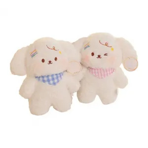 Мягкая и милая плюшевая кукла в виде щенка в шарфе, 23 см Handsome, синий