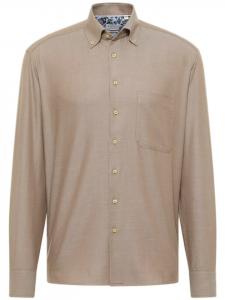 Рубашка COMFORT FIT серо-коричневого цвета Eterna