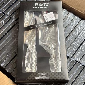 Global Японский импортный набор кухонных ножей из нержавеющей стали, два предмета: шеф-нож и нож для нарезки