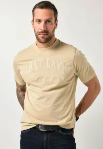 Футболка с коротким рукавом в винтажном стиле с принтом на груди Jp1880, Cork Brown