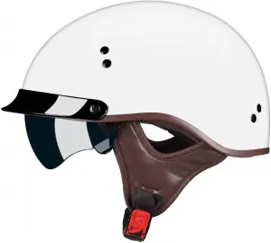 Винтажные реактивные шлемы, полушлемы, мотоциклетные шлемы, одобренные ECE, шлем-накладка на голову со встроенным визором, открытый шлем для мужчин и женщин, для круизеров, чопперов, байкеров, мопедов, полушлем QAZXCVB, 2