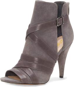 Женские ботильоны YDN с открытым носком, конусообразным высоким каблуком, вырезами и пряжкой, для вечеринки, Grey