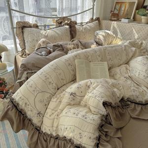 AVIVI Комплект постельного белья 1,5-спальный, 4 предмета, простыня, 150x200 см