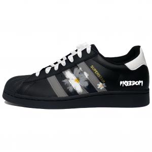 Adidas Originals SUPERSTAR Ziyue, Daisy, противоскользящие, износостойкие, низкие, кроссовки для скейтбординга, унисекс, черно-белые