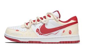 Nike Кроссовки для скейтбординга Big CNY Year Of The Horse Slip Resistant Abrasion Resistant низкие мужские бежево-красные