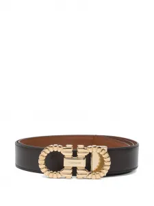 Ремень с логотипом Ferragamo, черный