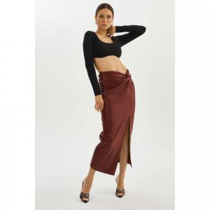 Эйлин | Макси-юбка из искусственной кожи Lamarque, Syrah