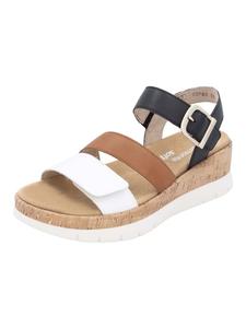 Сандалии на плоской подошве remonte, черный/белый