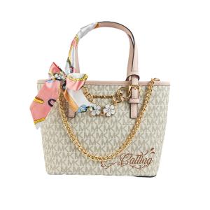 MICHAEL KORS Сумка Jet Set Leather, шоппер, мини-клатч Vanilla White