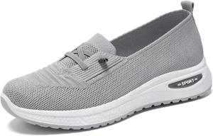 Ортопедические кроссовки для женщин, туфли для медсестер на липучке Babe, обувь Ortho Pro Comfort, обувь OrthoWear Baimiu, E-grey