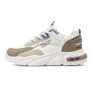 Износостойкие дышащие низкие кроссовки для детей и подростков Kung Fu partners, белый/хаки