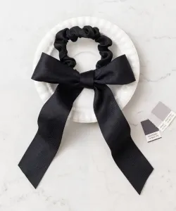 Двусторонняя резинка для волос с лентой в виде веера Panpantutu, цвет Black