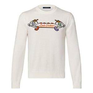 Толстовка men's x nigo2 crossover lv2 ss22 dragon cartoon printing pullover white Louis Vuitton, белый