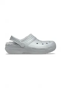 Классические сабо с ворсистой подкладкой и блестками. Crocs, Silver