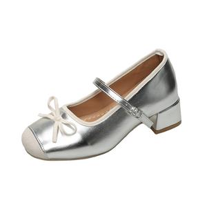 Boldi Kuki Серебряные туфли Мэри Джейн, цвет Silver