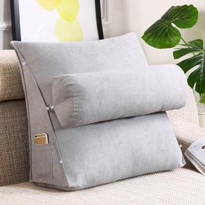 Подушка для чтения с поддержкой шеи, изголовья, спинки, подушки для спины, шеи и ног, подушка для чтения на диване, кровати, офисном кресле, подушка для отдыха, съемная моющаяся наволочка (Цвет: G, Размер: 60x50x20) COZMAX