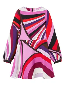 Платье с принтом Iride Pucci Junior, розовый