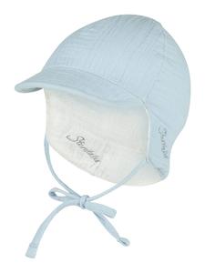 Sterntaler Двусторонняя муслиновая кепка с козырьком синего цвета