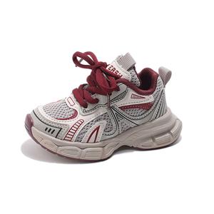 Нескользящие, износостойкие, дышащие низкие детские кроссовки для повседневной носки SHIBU, красный