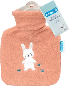 Детская грелка кролик красно-оранжевая 1 шт. babylove