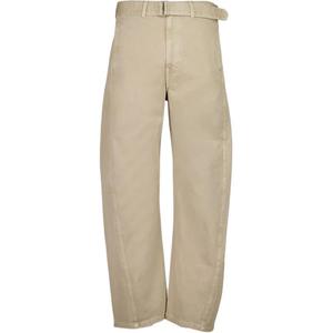 Брюки с перекрученным поясом Lemaire, хаки