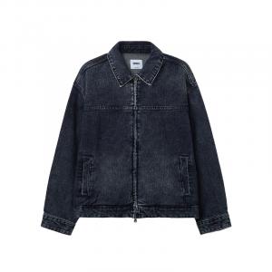 Джинсовая куртка Unisex Lapel Moderate Straight Fit SPAO, серый indigo