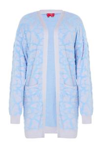 Кардиган myMo CO-BRANDED WITH SWIRLY, Blau Lavendel/Blue