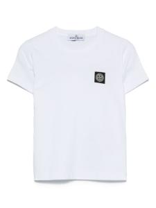 Футболка с логотипом Stone Island Junior, белый
