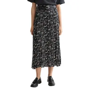 Юбка-миди Scotch & Soda с жатой складкой, черный