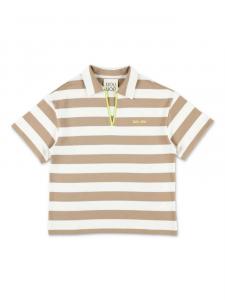 Полосатая рубашка-поло Douuod Kids, нейтральный