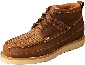 Ботинки Twisted X Men's Work Chukka Driving Moc, с мягким и стальным носком, Distressed Saddle & Cognac
