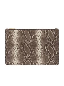 Женская кожаная косметичка Fossil с принтом под змеиную кожу SLG1583874